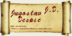 Jugoslav Despić vizit kartica